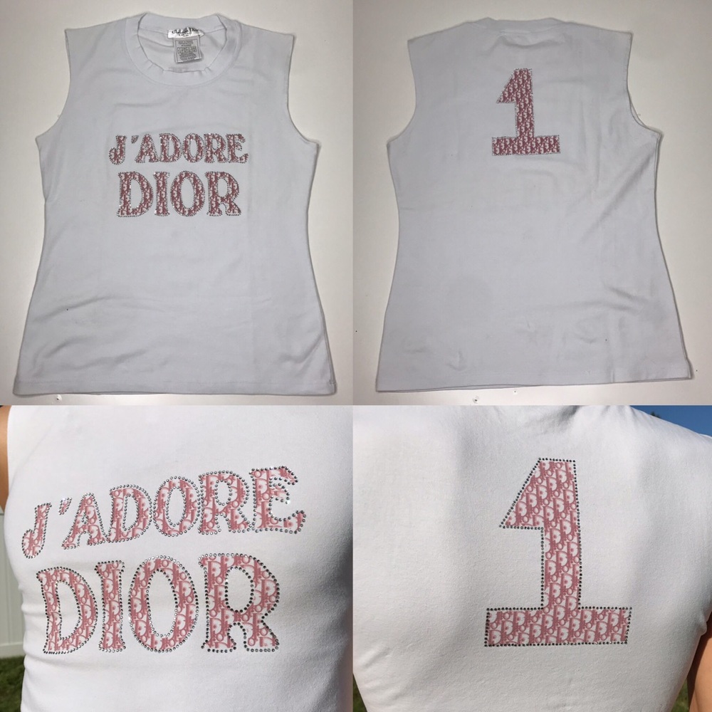 Vintage Monogram Pink J’adore Dior Tank Top - Picture 4 of 7